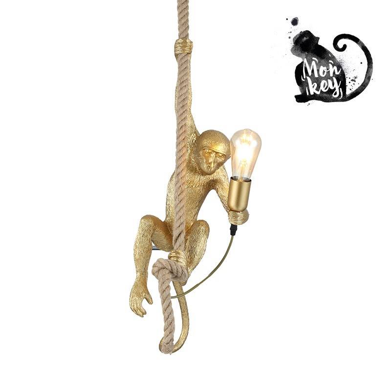 Resin hanging monkey lamp "Ximpa".