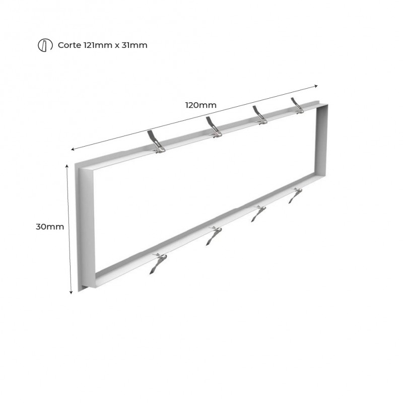 Recessed Frame Kit for LED Panels 120x30