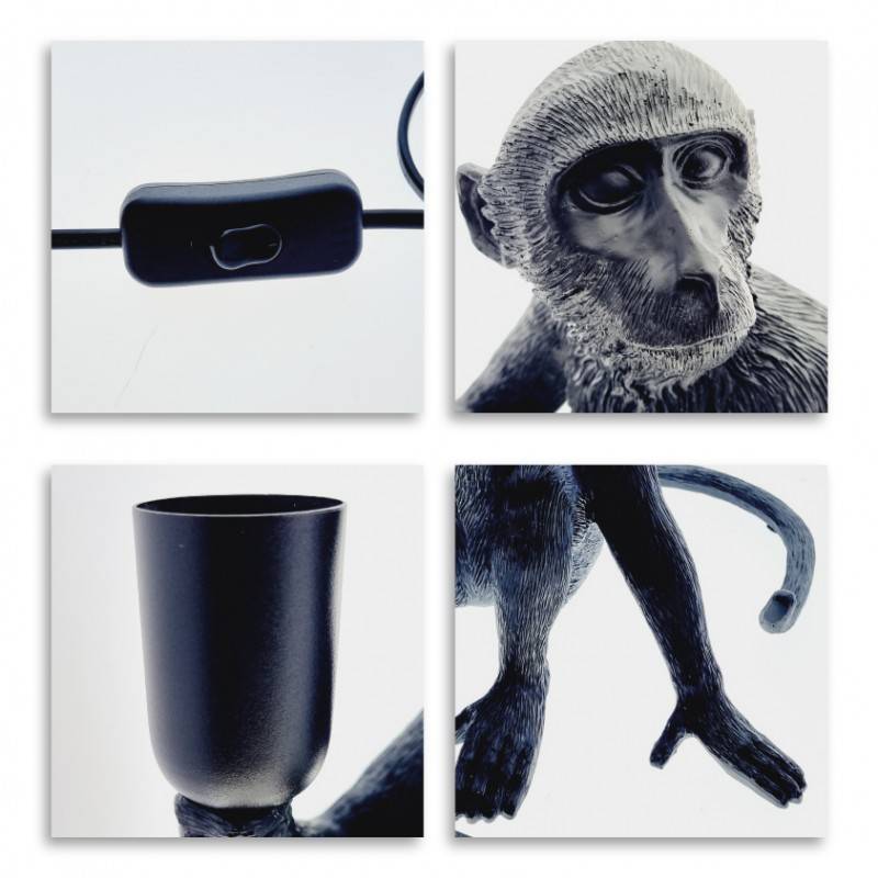 Rila" resin monkey table lamp