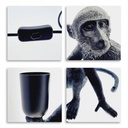 Rila" resin monkey table lamp