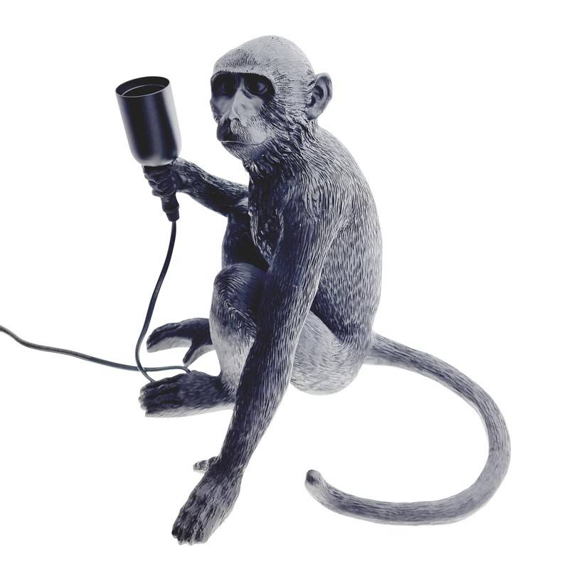 Rila" resin monkey table lamp