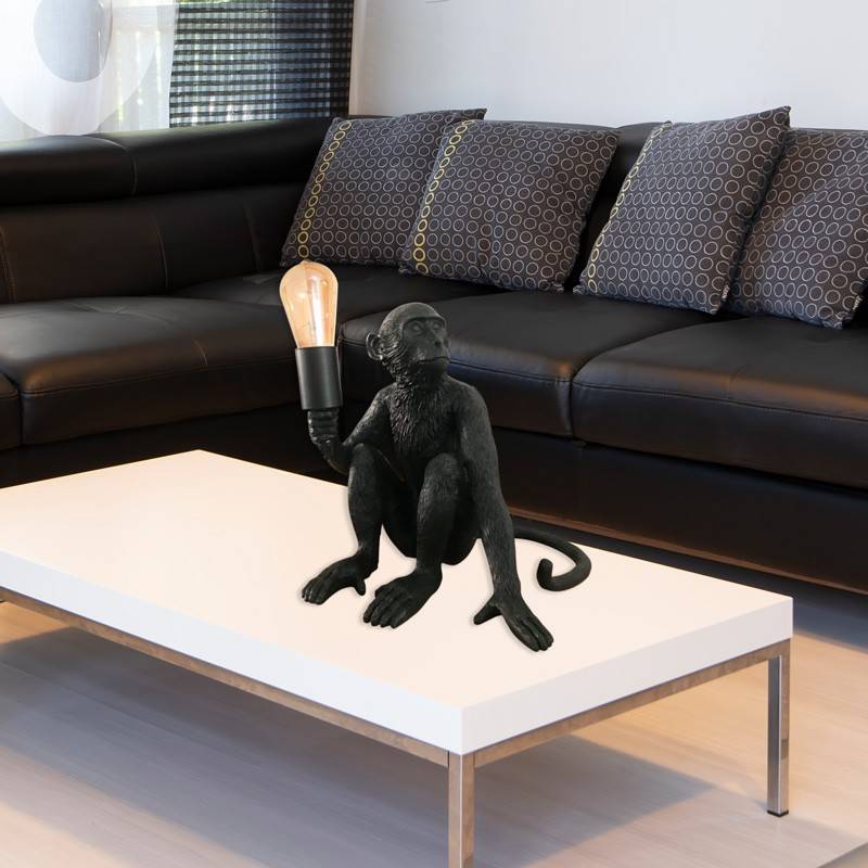 Rila" resin monkey table lamp