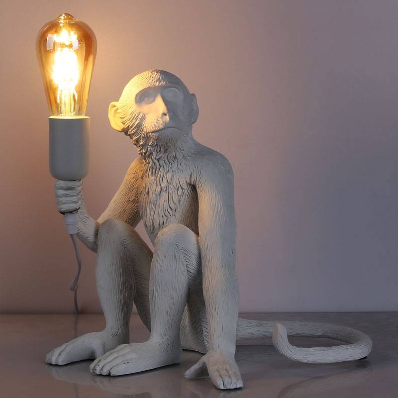 Rila" resin monkey table lamp