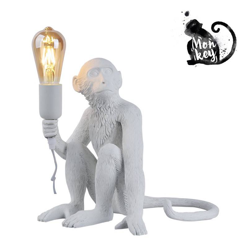 Rila" resin monkey table lamp