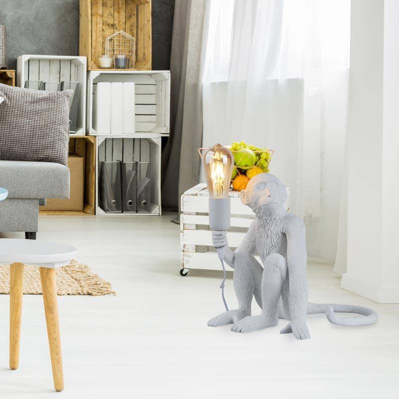 Rila" resin monkey table lamp