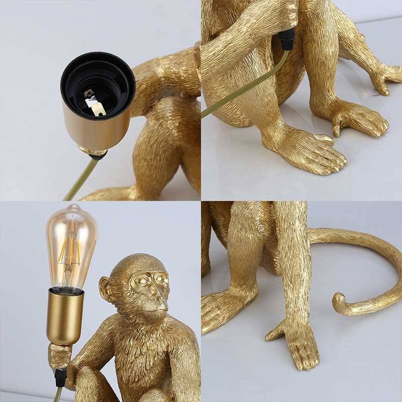 Rila" resin monkey table lamp