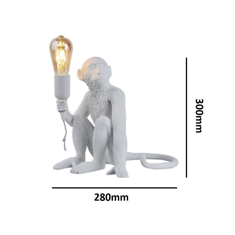 Rila" resin monkey table lamp