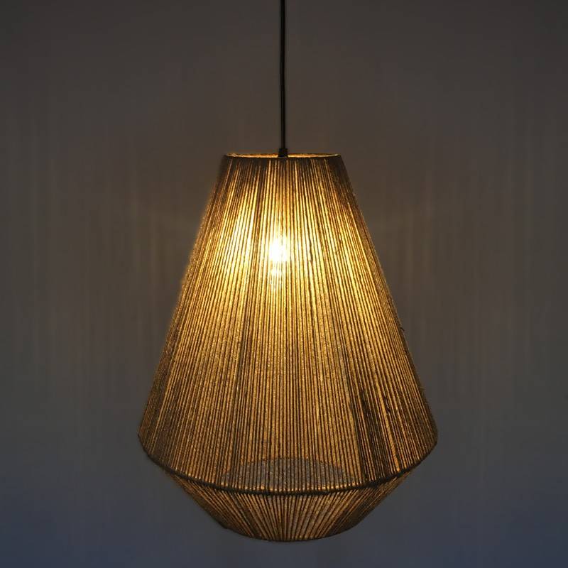 Natural rope pendant lamp "ROSS".