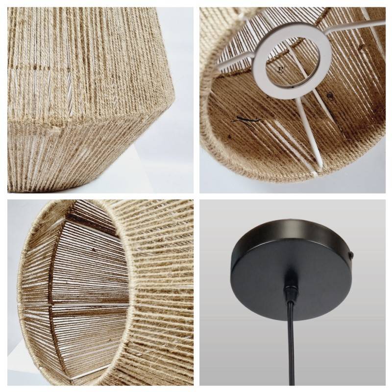 Natural rope pendant lamp "ROSS".