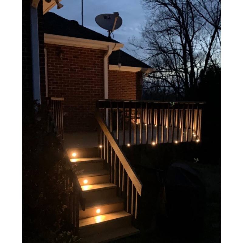 Kit 6 recessed LED spotlights for stairs or floor 0,4W 12V-DC IP67