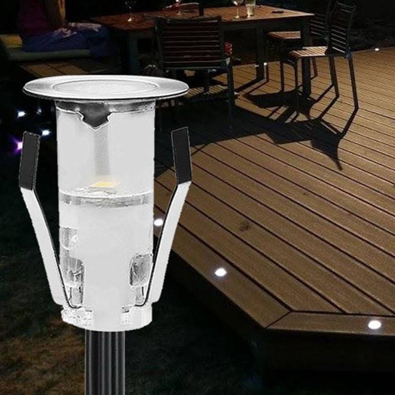 Kit 6 recessed LED spotlights for stairs or floor 0,4W 12V-DC IP67