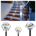 Pack 10 Recessed LED Solar Spotlights with Solar Panel