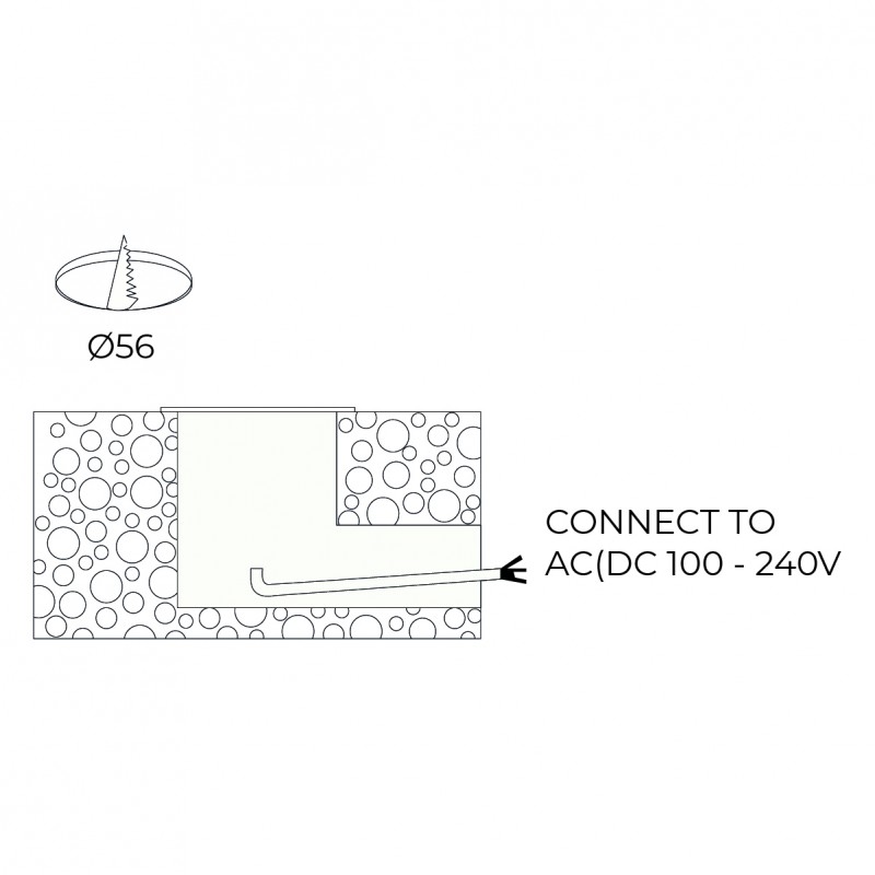 LED ground recessed spotlight 4,5W 220V-AC IP67
