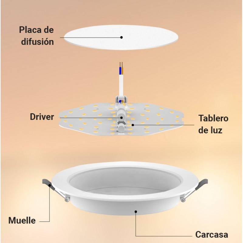 Recessed circular LED downlight - 4W - Cutout Ø77mm