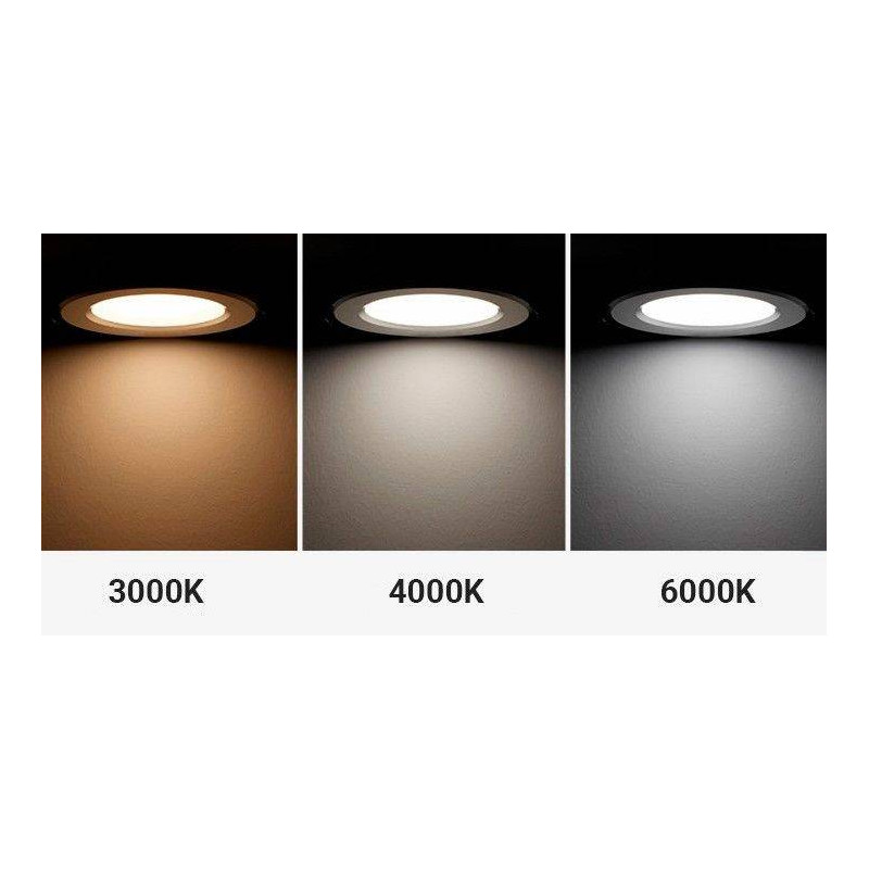 Recessed circular LED downlight - 6W - Cutout Ø95mm