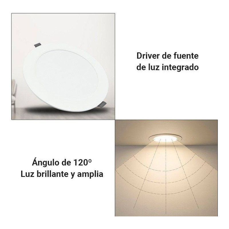 Recessed circular LED downlight - 6W - Cutout Ø95mm