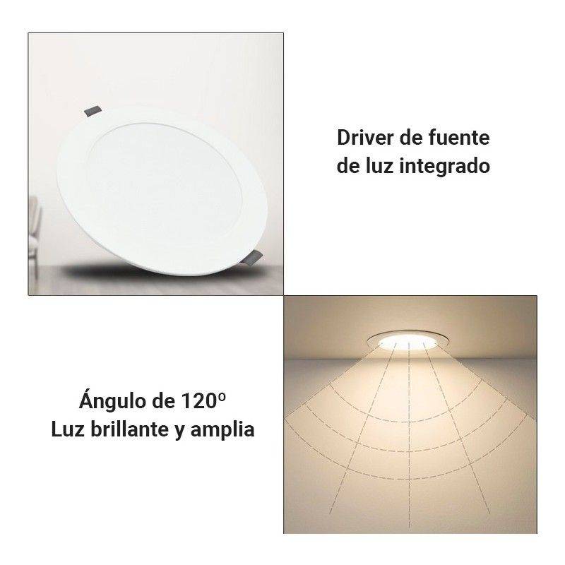 Recessed circular LED downlight - 20W - Cutout Ø190mm
