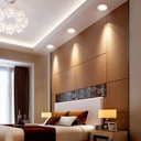 Recessed circular LED downlight - 20W - Cutout Ø190mm