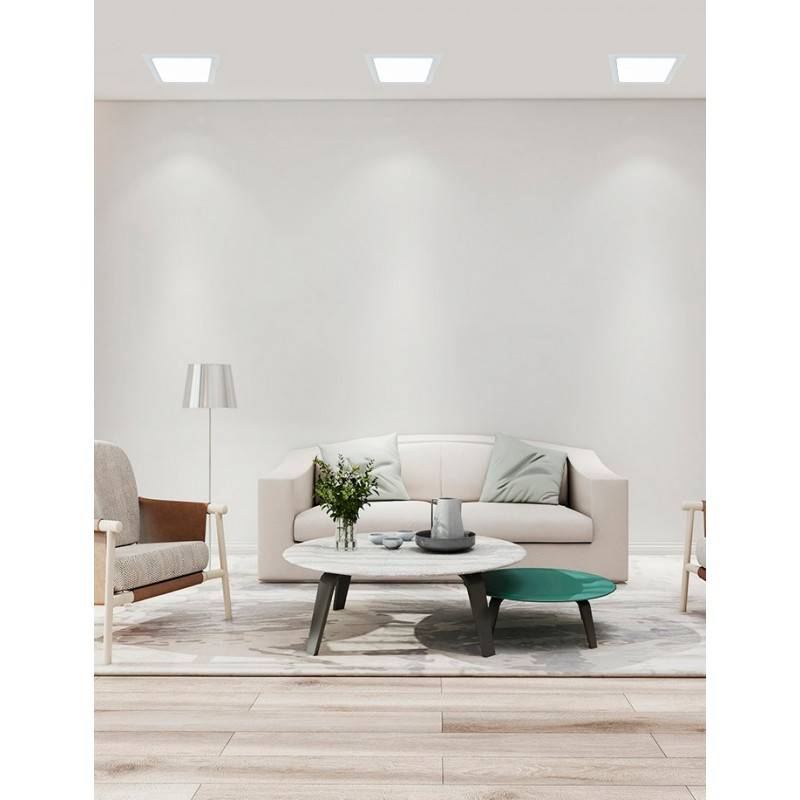 Square recessed LED downlight 22W Cut 190 X 190mm
