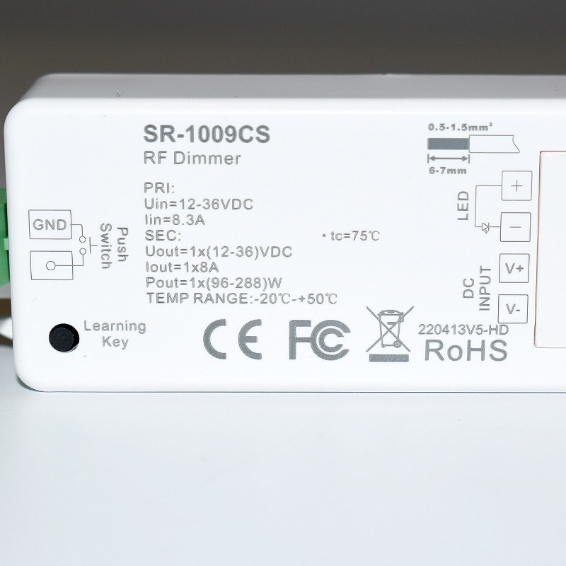 Single color regulator 12-36V 1 channel 8A SUNRICHER - Perfect RF