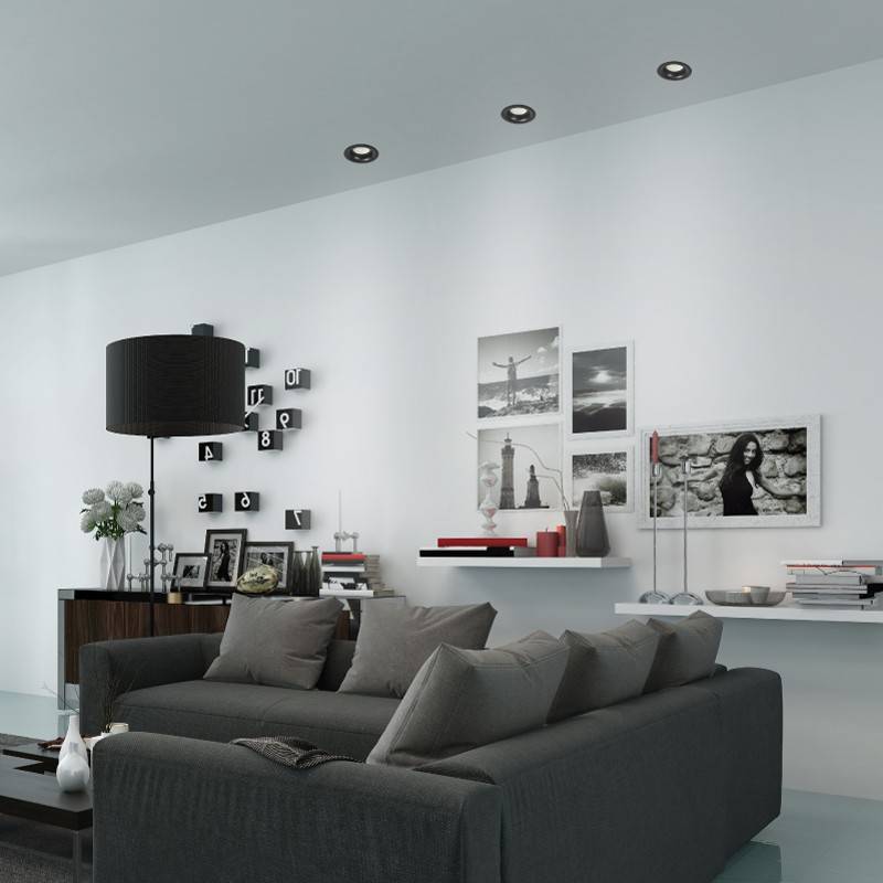 Circular downlight ring for GU10 / MR16 bulb - Cut Ø70mm