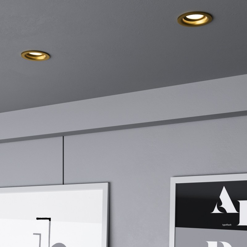 Circular downlight ring for GU10 / MR16 bulb - Cut Ø70mm
