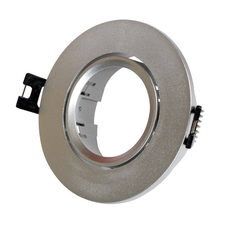 Tilting circular downlight ring for GU10 / MR16 bulb - Cut Ø75 mm