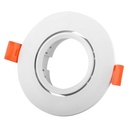 Tilting circular downlight ring for GU10 / MR16 bulb - Cut Ø75 mm