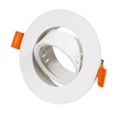 Tilting circular downlight ring for GU10 / MR16 bulb - Cut Ø75 mm