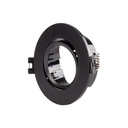 Tilting circular downlight ring for GU10 / MR16 bulb - Cut Ø75 mm