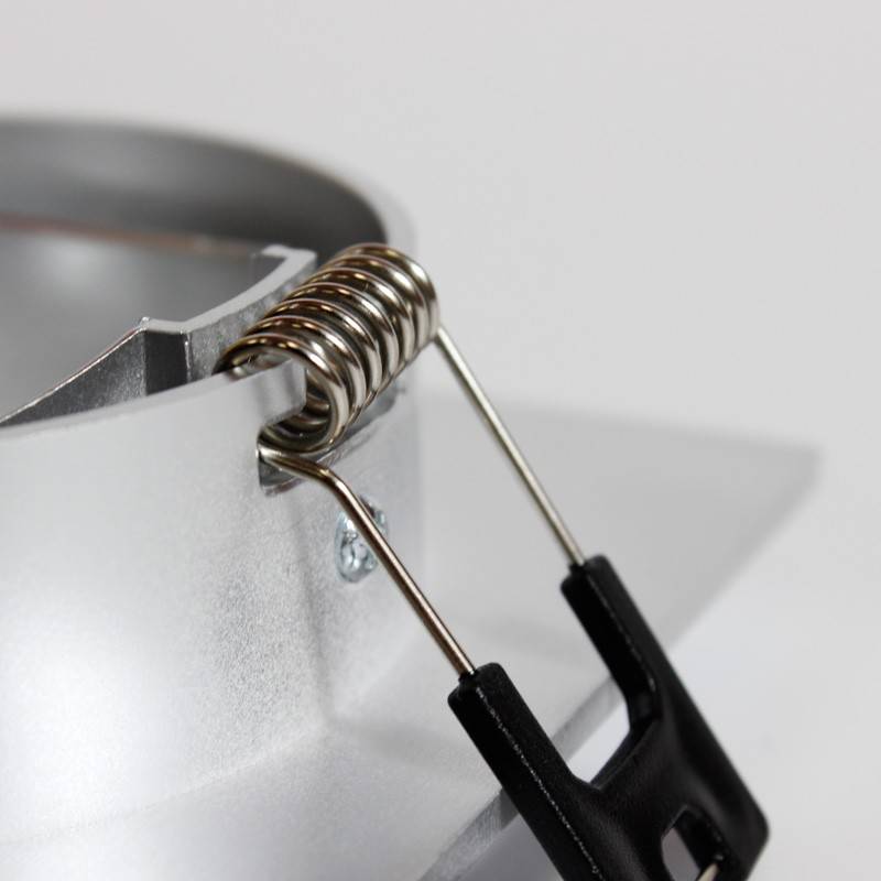 Tilting square downlight ring for GU10/MR16 bulb - Cut Ø75mm