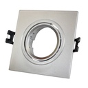 Tilting square downlight ring for GU10/MR16 bulb - Cut Ø75mm