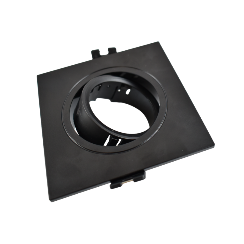Tilting square downlight ring for GU10/MR16 bulb - Cut Ø75mm