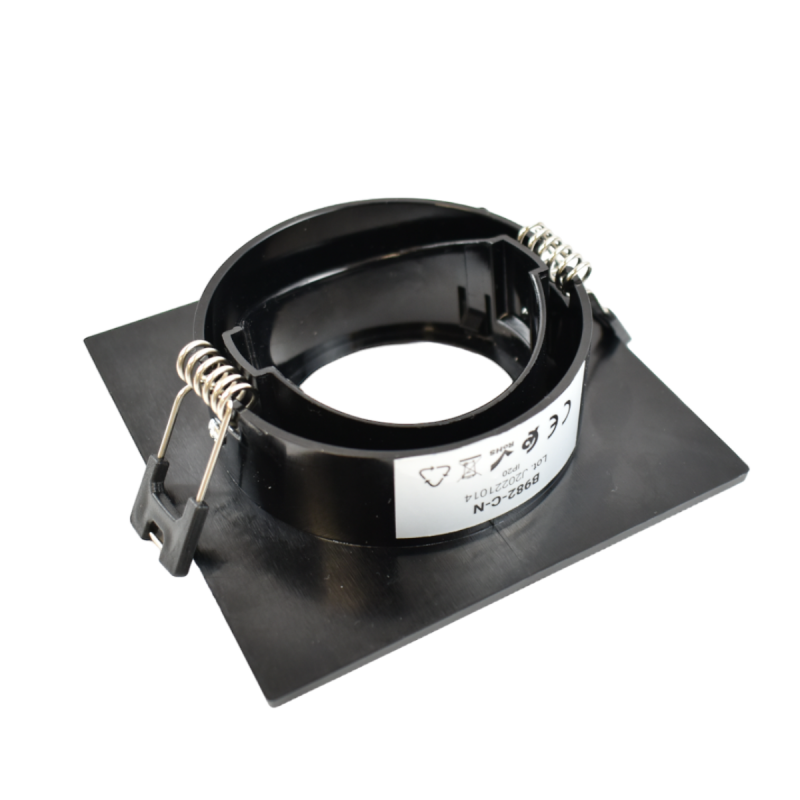 Tilting square downlight ring for GU10/MR16 bulb - Cut Ø75mm