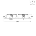 Kardan recessed tilting for 2 bulbs GU10, MR16