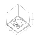 Adjustable polycarbonate ceiling light - GU10