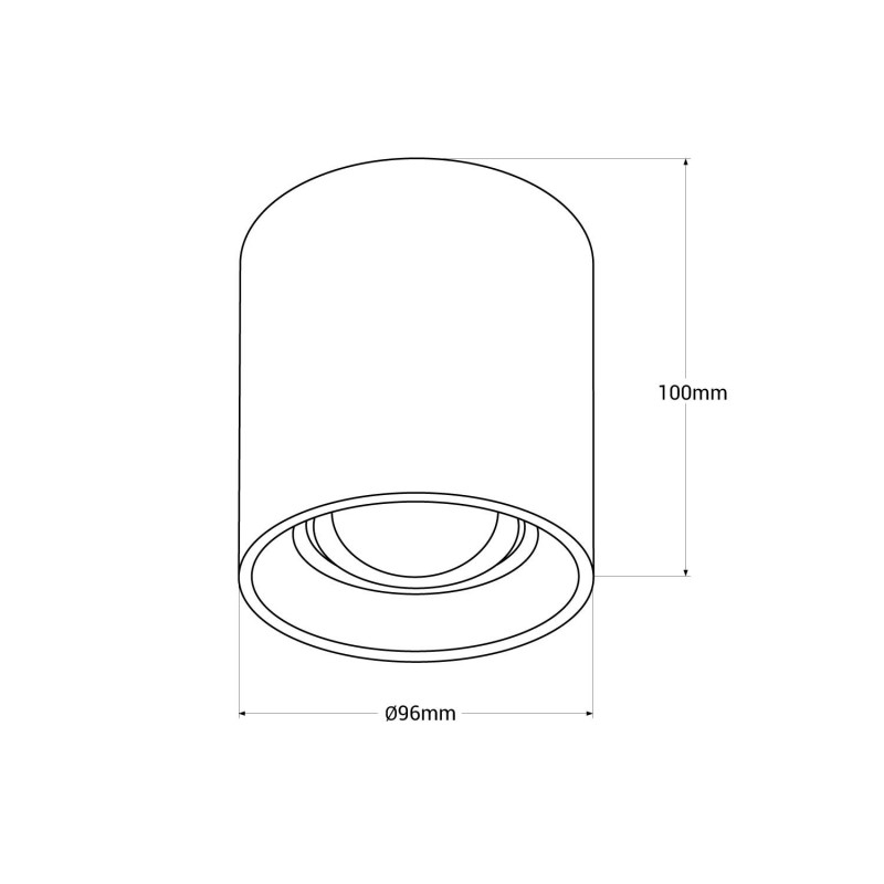 Adjustable polycarbonate ceiling light - GU10