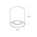 Adjustable polycarbonate ceiling light - GU10