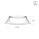 Tilting recessed downlight downlight GU10, MR16 Ø110mm