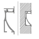 Recessed profile wall washer socket 14x68mm (2mt)