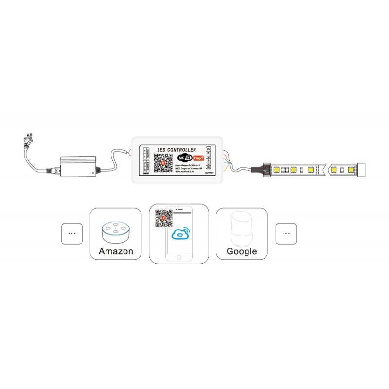 SMART+ WIFI Single Color LED Controller 12/24V 1 Channel 10A