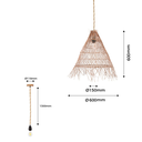 WILLOW" wicker pendant lamp
