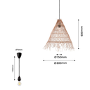 WILLOW" wicker pendant lamp