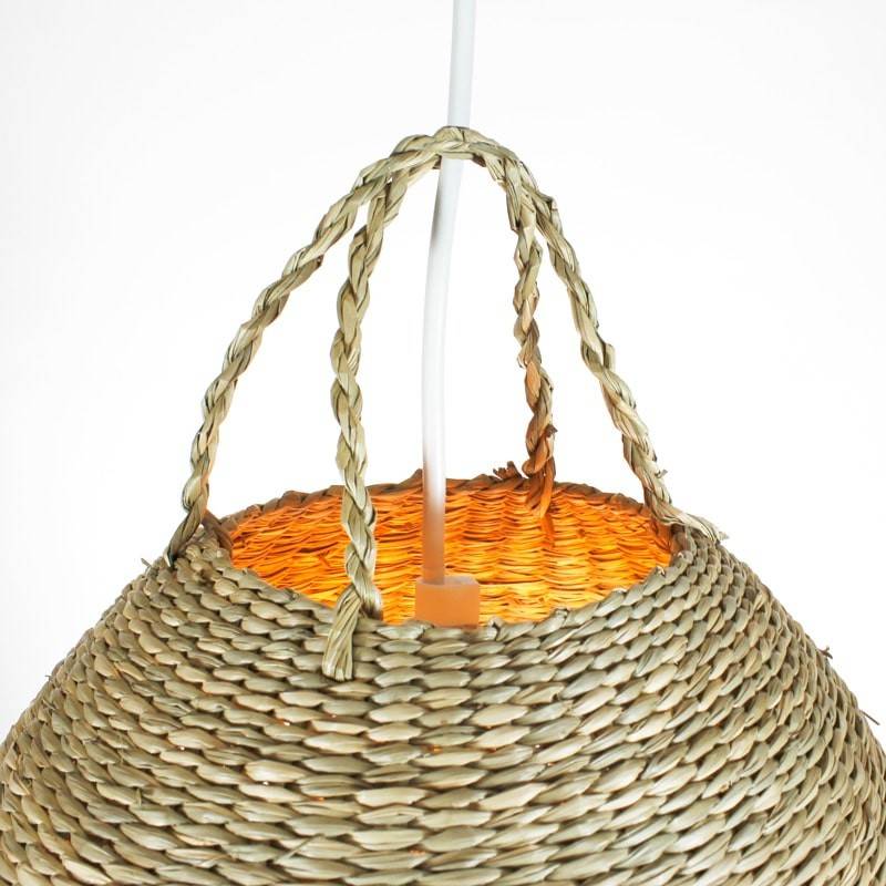 Wicker pendant lamp "Ikken".