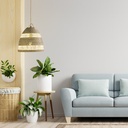 Wicker pendant lamp "Ikken".