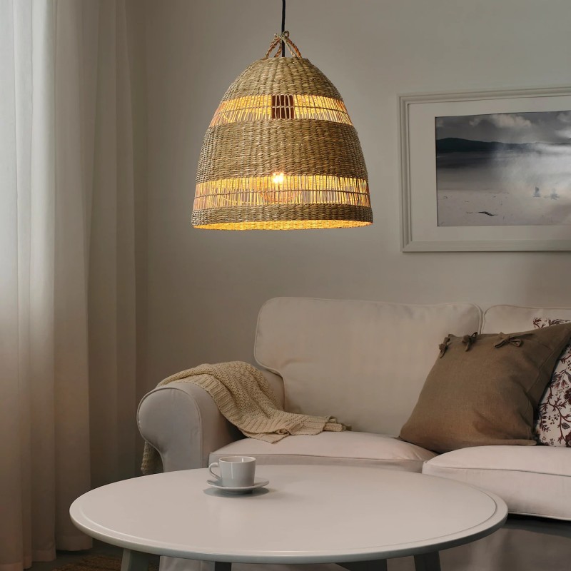 Wicker pendant lamp "Ikken".