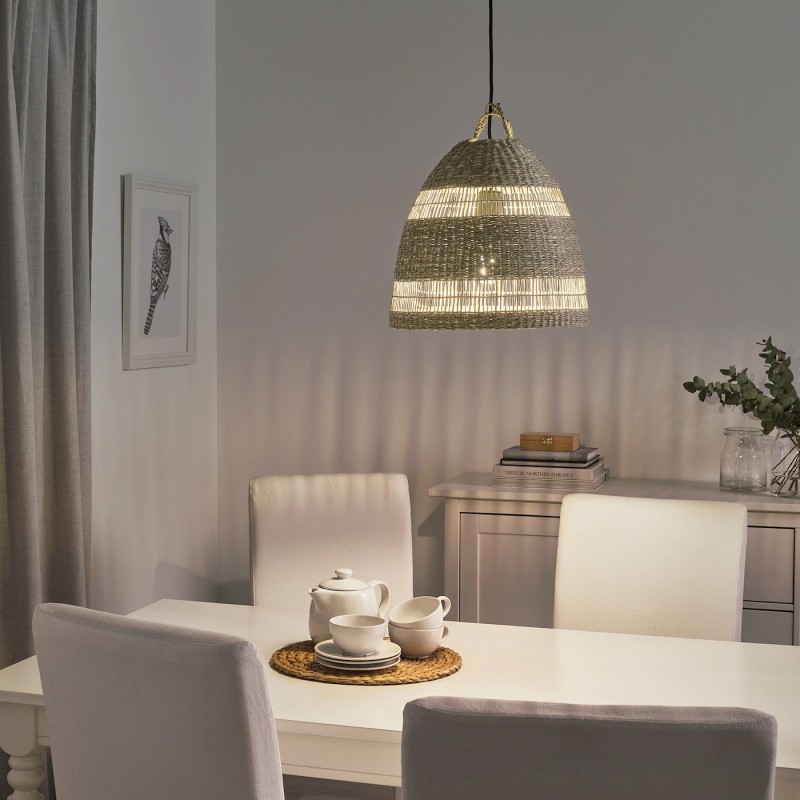 Wicker pendant lamp "Ikken".