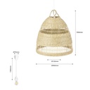 Wicker pendant lamp "Ikken".