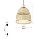 Wicker pendant lamp "Ikken".