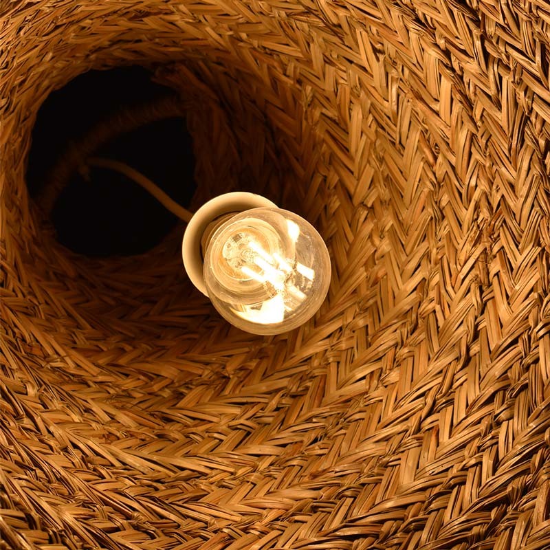Natural fiber pendant light "NAM"
